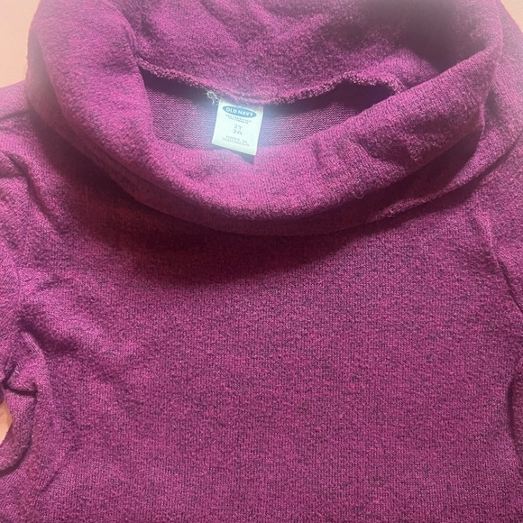 Old Navy Purple Cowl Neck Long Sleeve A-Line Sweater Dress - Picture 4 of 4